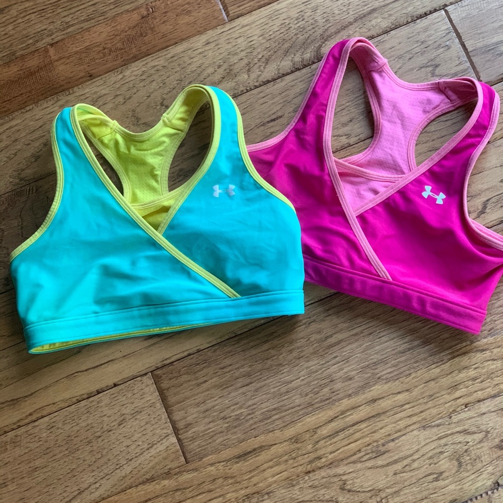 Under armour bras (2) small